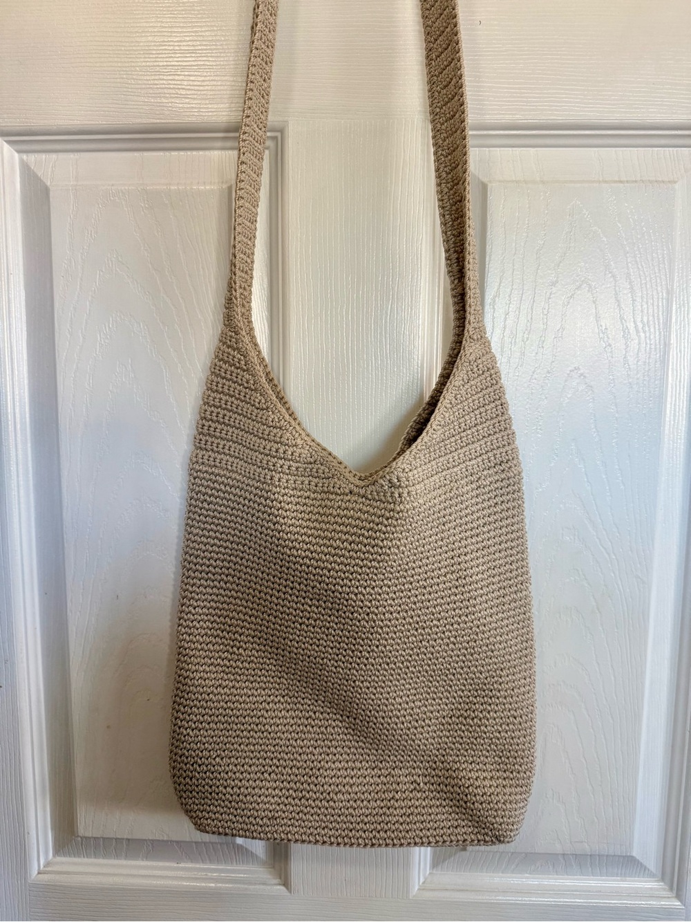 The Sak- Woven Crossbody Bag in Beige - Casual Everyday Carry